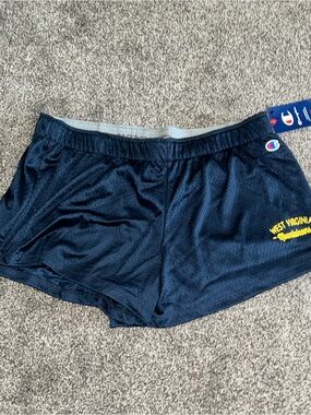 Champion West Virginia University Mountaineers WVU Mini Mesh Shorts NWT